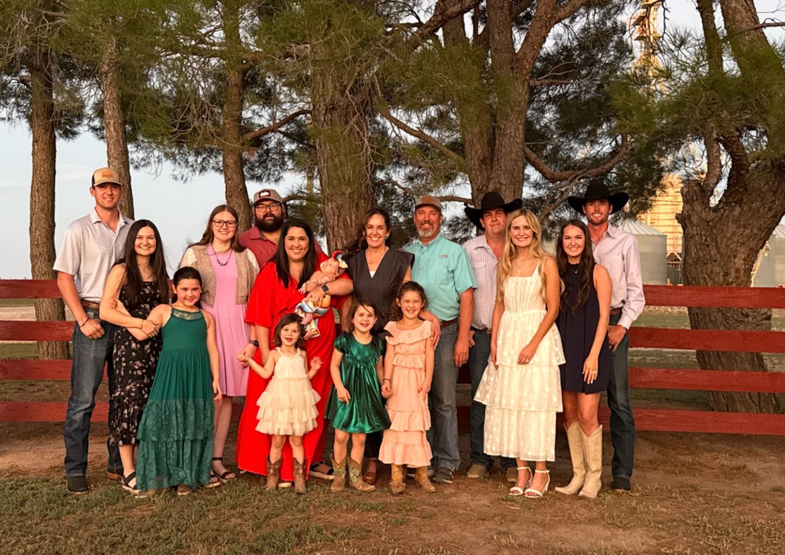 Holly and Kelly Jeffreys with their family